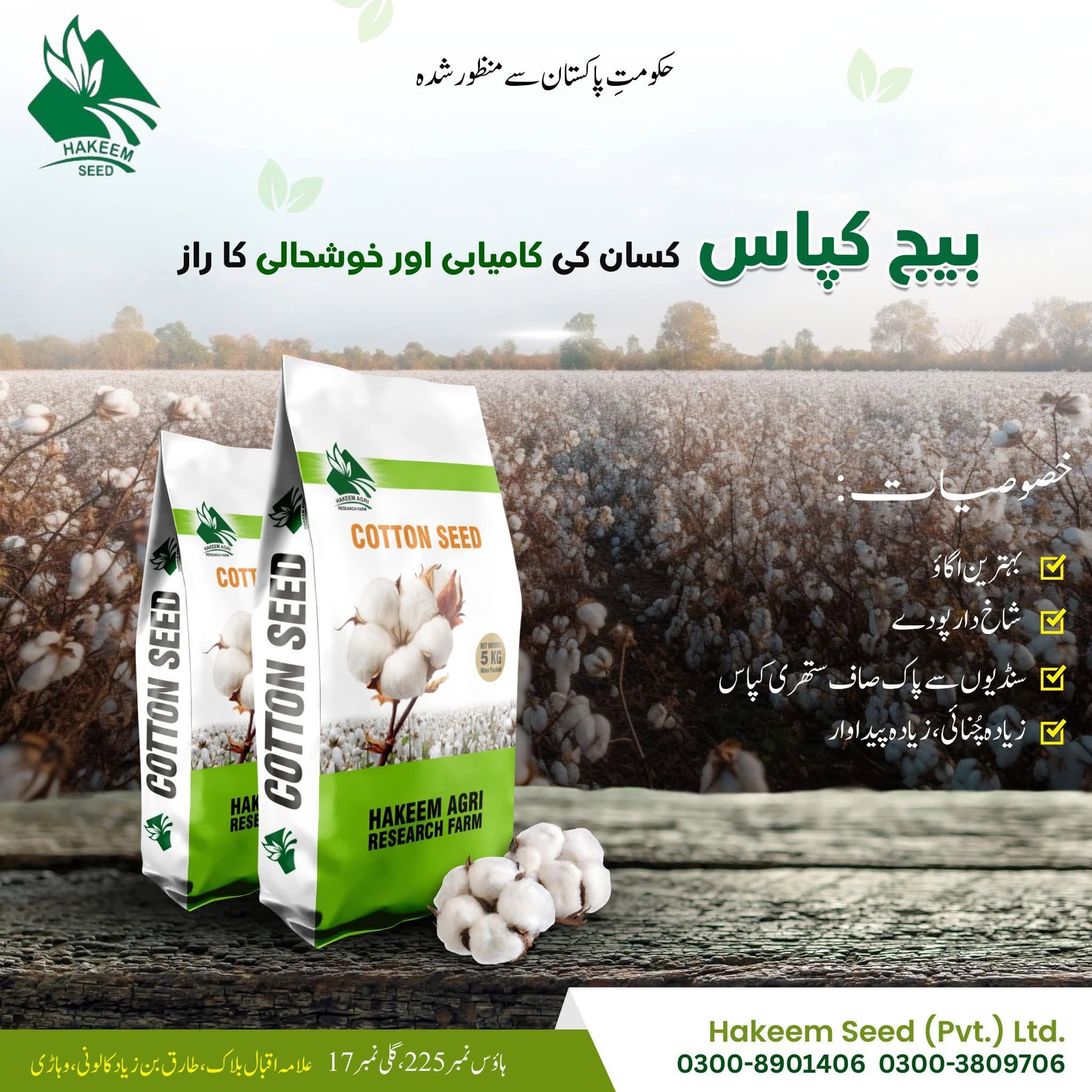 Hakeem Seed cotton Seed